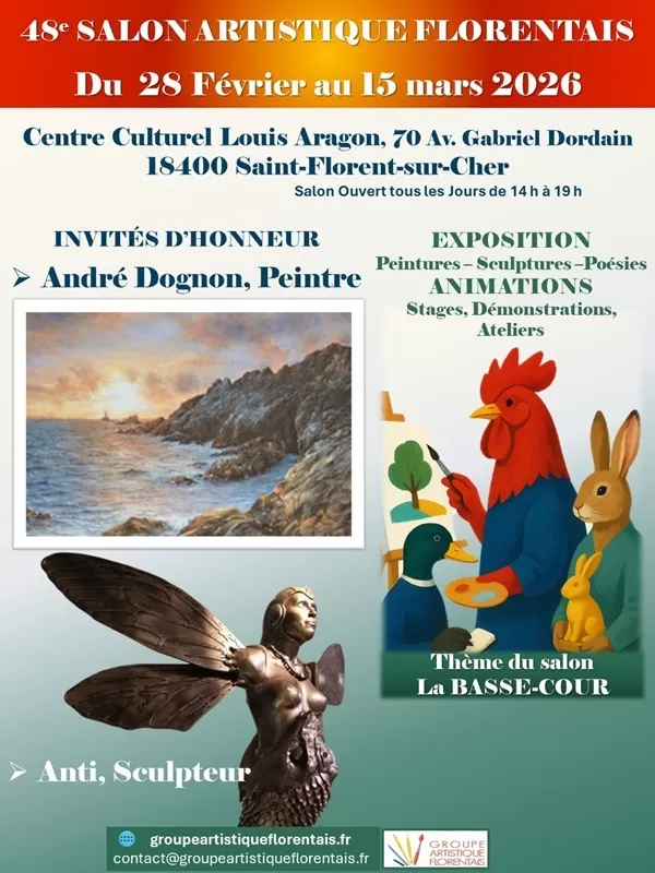 affiche 48ème Salon Artistique à  Saint-Florent-sur-Cher