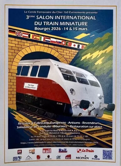 affiche 3ème Salon International du Train Miniature à Bourges