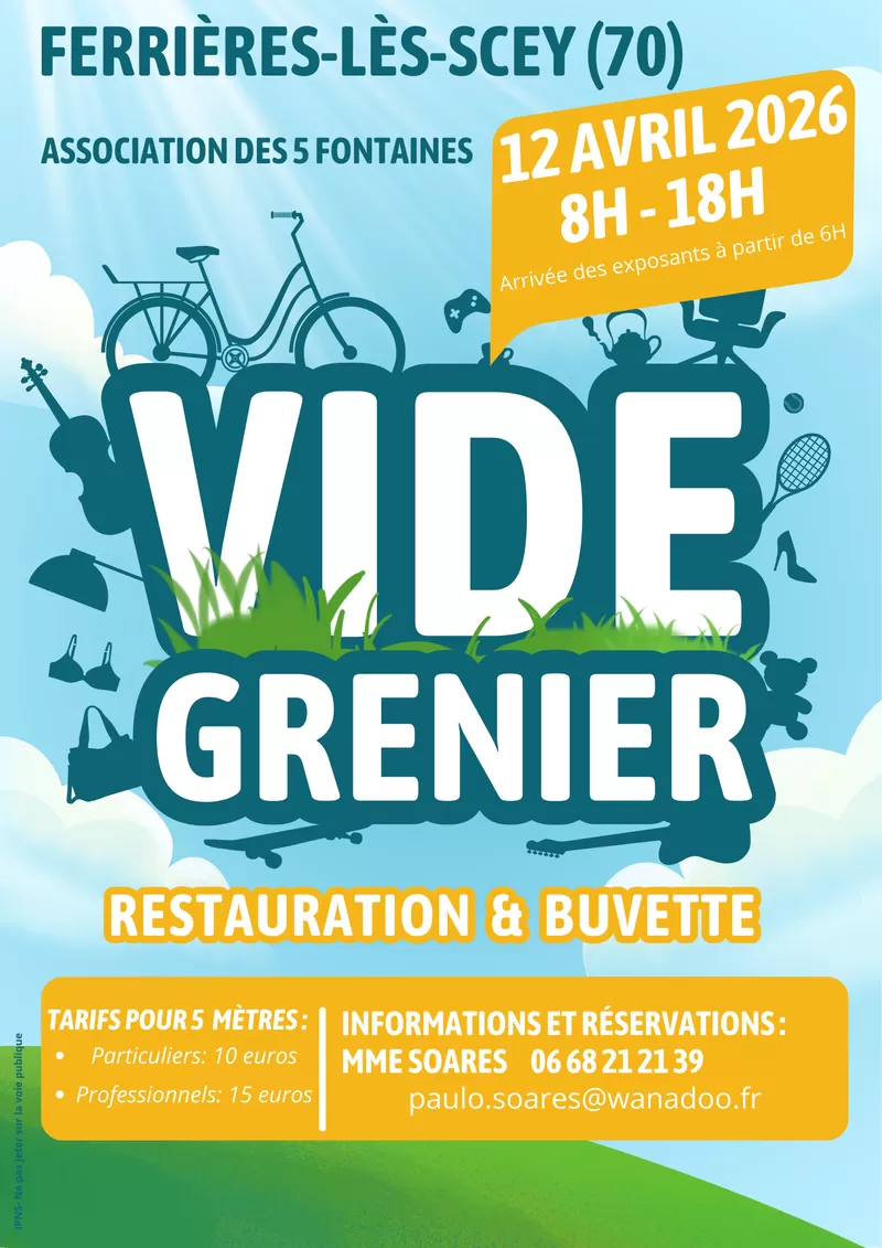 affiche Vide grenier à Ferrières-lès-Scey