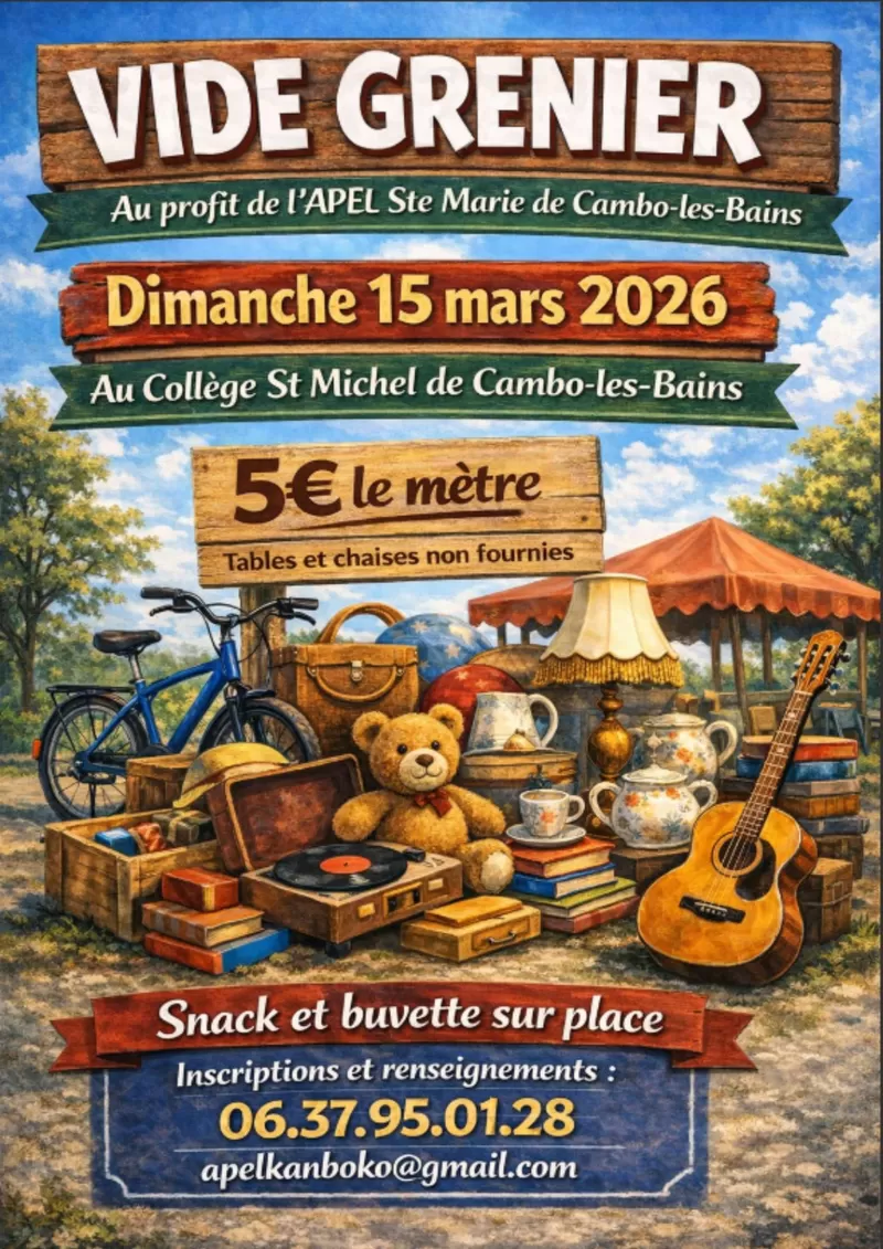 affiche Vide grenier à  Cambo-les-Bains