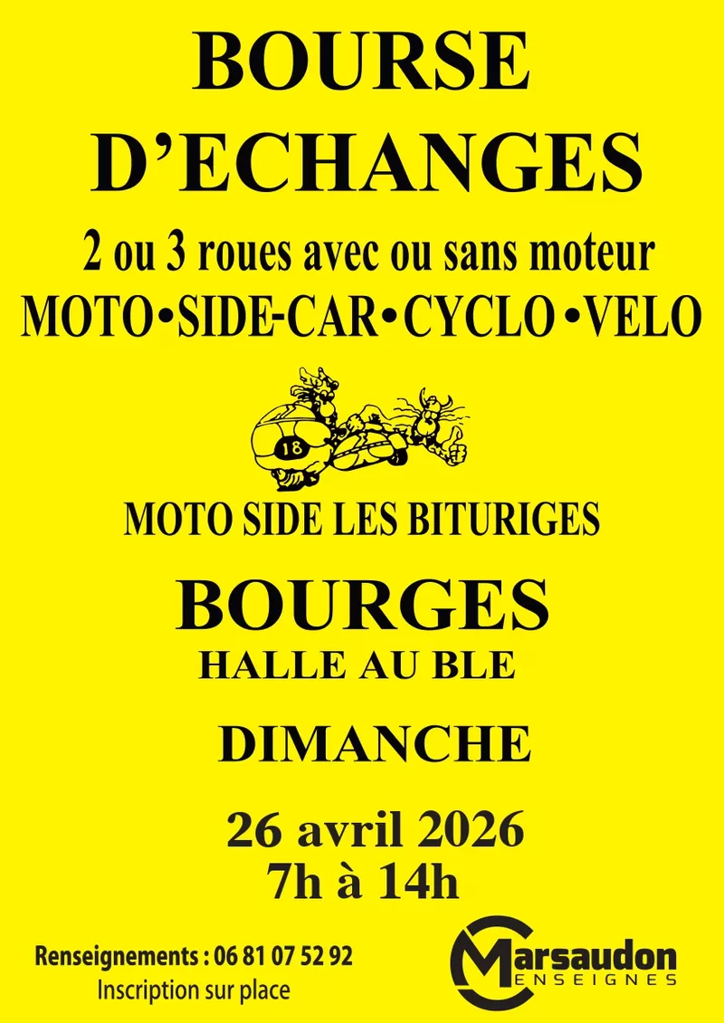 affiche Bourse d'Échanges Moto-side car à  Bourges