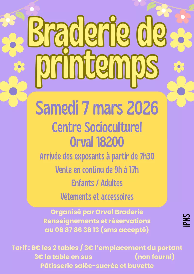 affiche Braderie de printemps à  Orval
