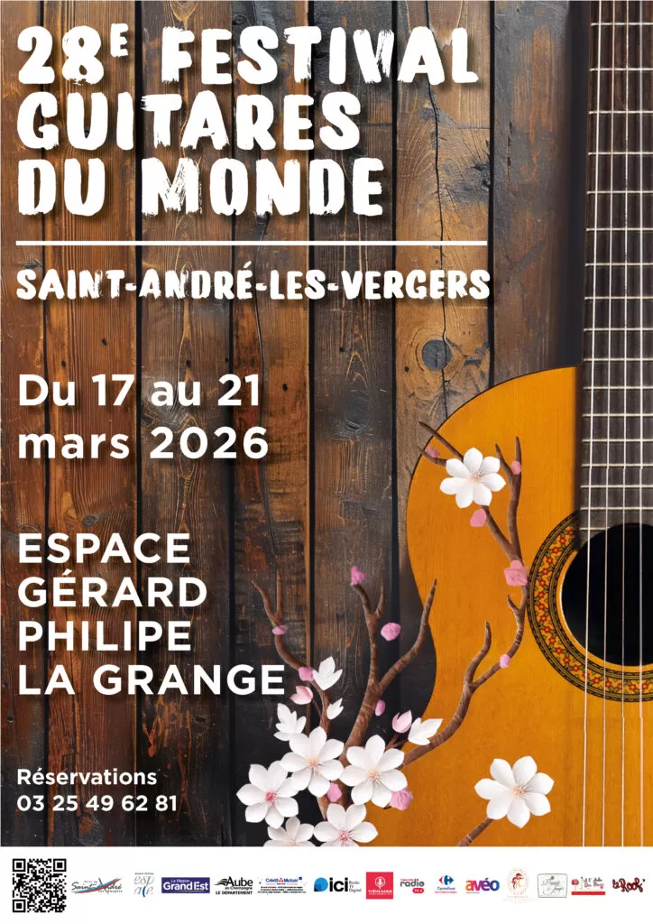 affiche 28e festival Guitares du Monde à Saint-André-les-Vergers