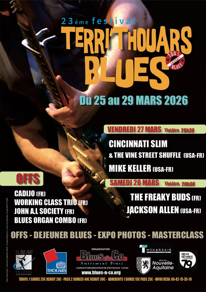 affiche Festival Terri'Thouars Blues à  Thouars