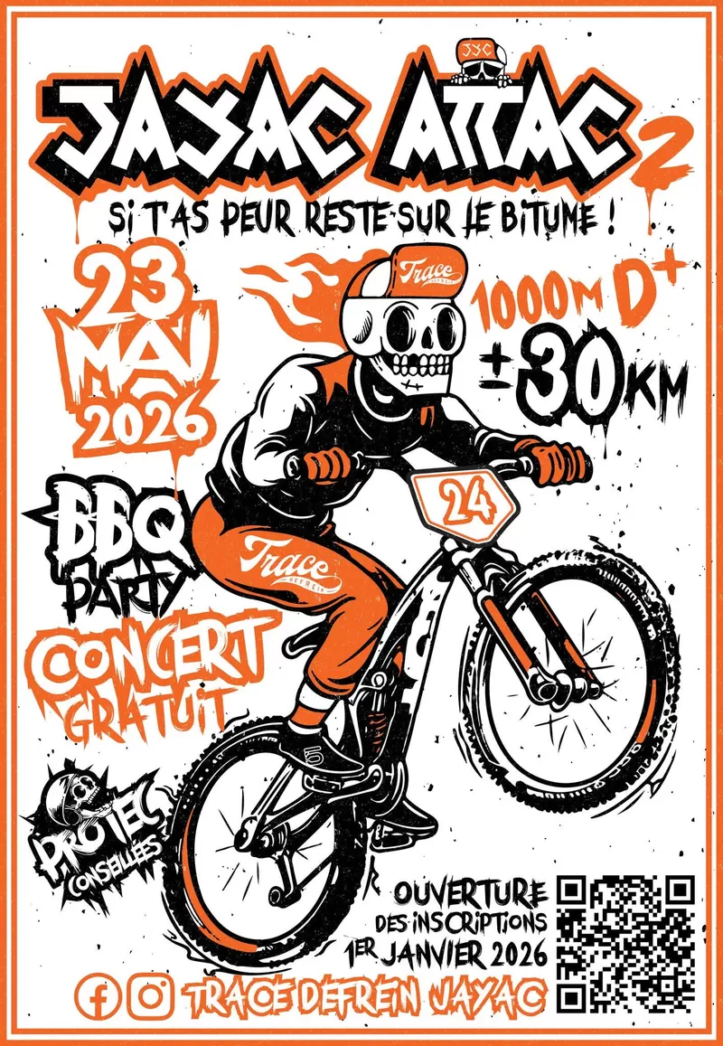 affiche Jayac Attac - 2ème festival Rock / VTT à  Jayac