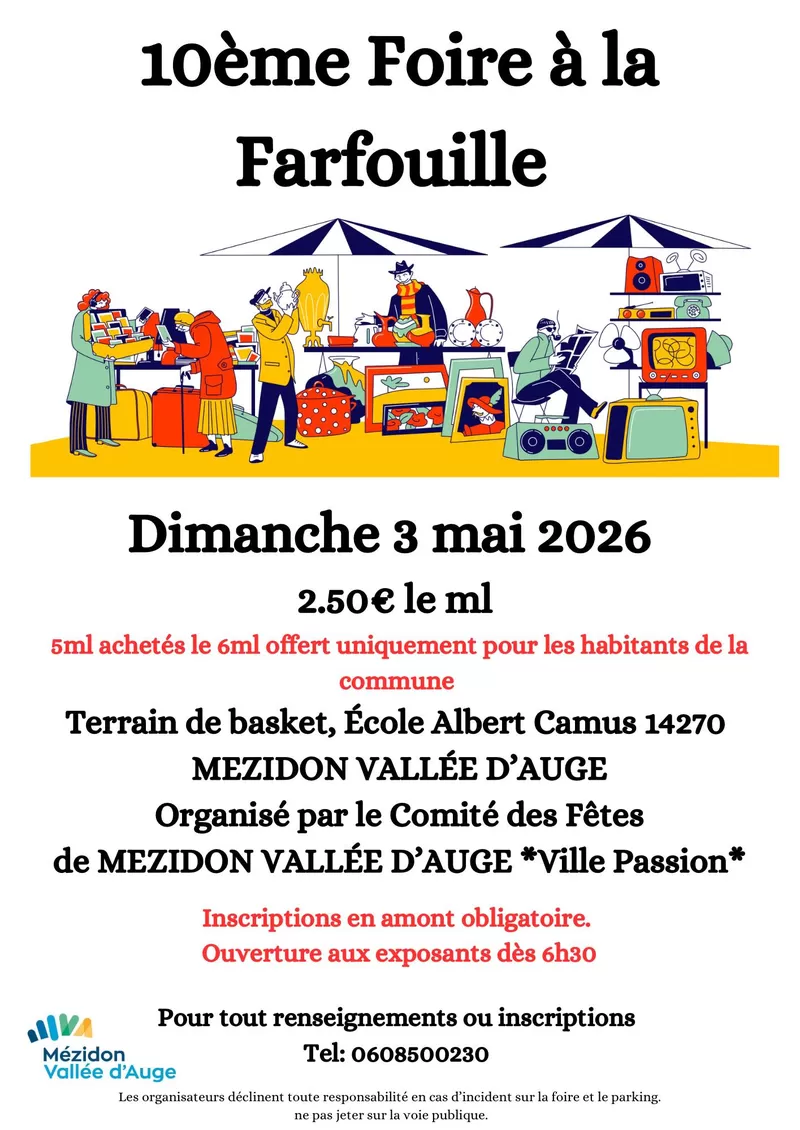 affiche 10ème Foire à la Farfouille à  Mézidon-Canon