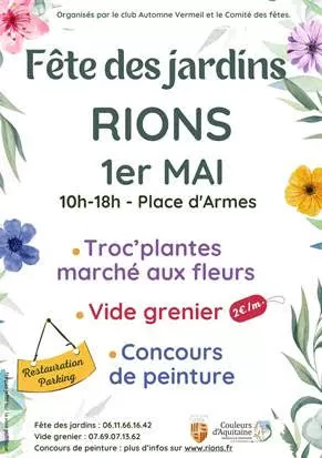 affiche Fête du 1er Mai à Rions à  Rions