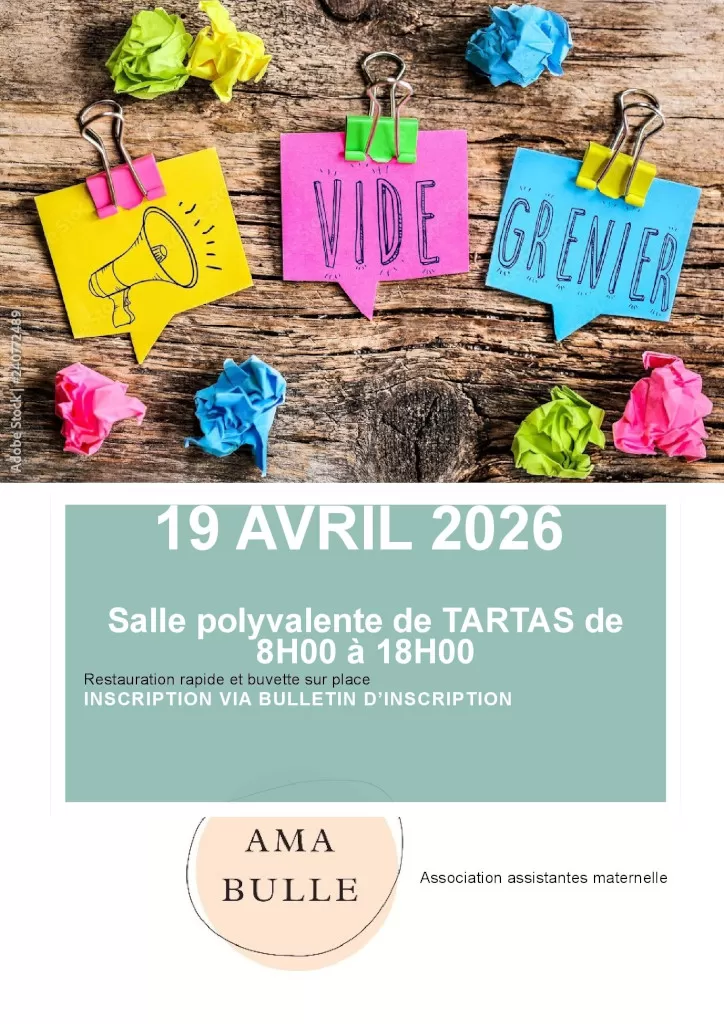 affiche Vide Grenier à  Tartas