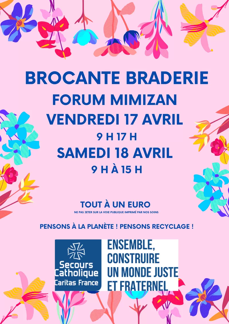 affiche Braderie brocante du  Secours Catholique à  Mimizan