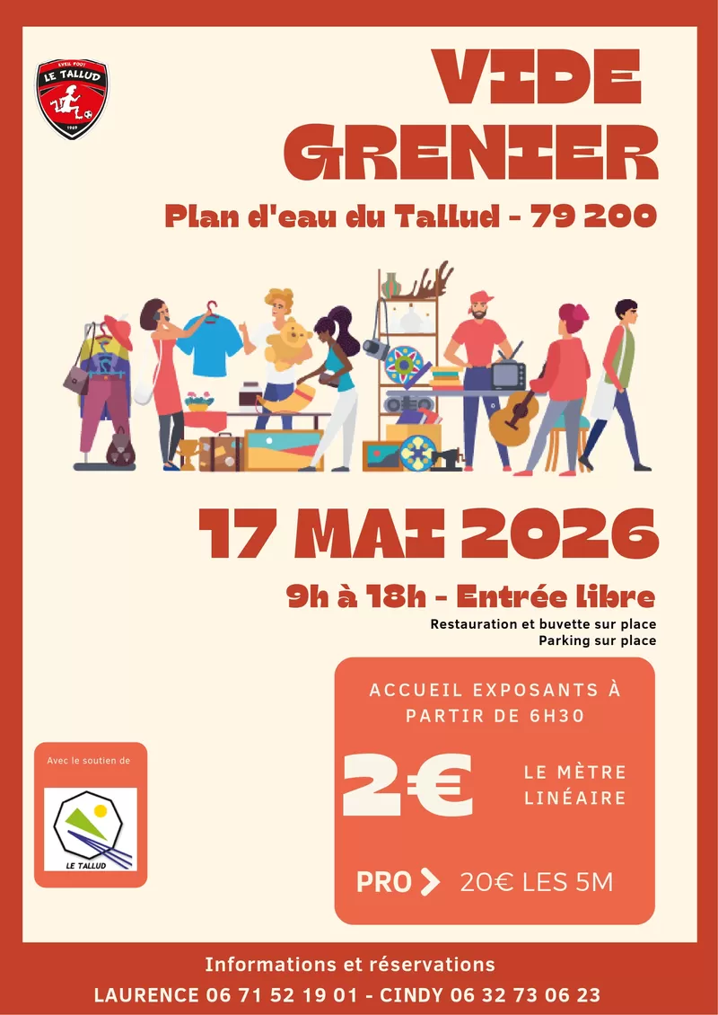 affiche Vide-grenier de l'Éveil Foot Le Tallud à Le Tallud