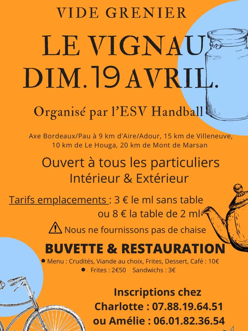 affiche Vide grenier ESV à Le Vignau