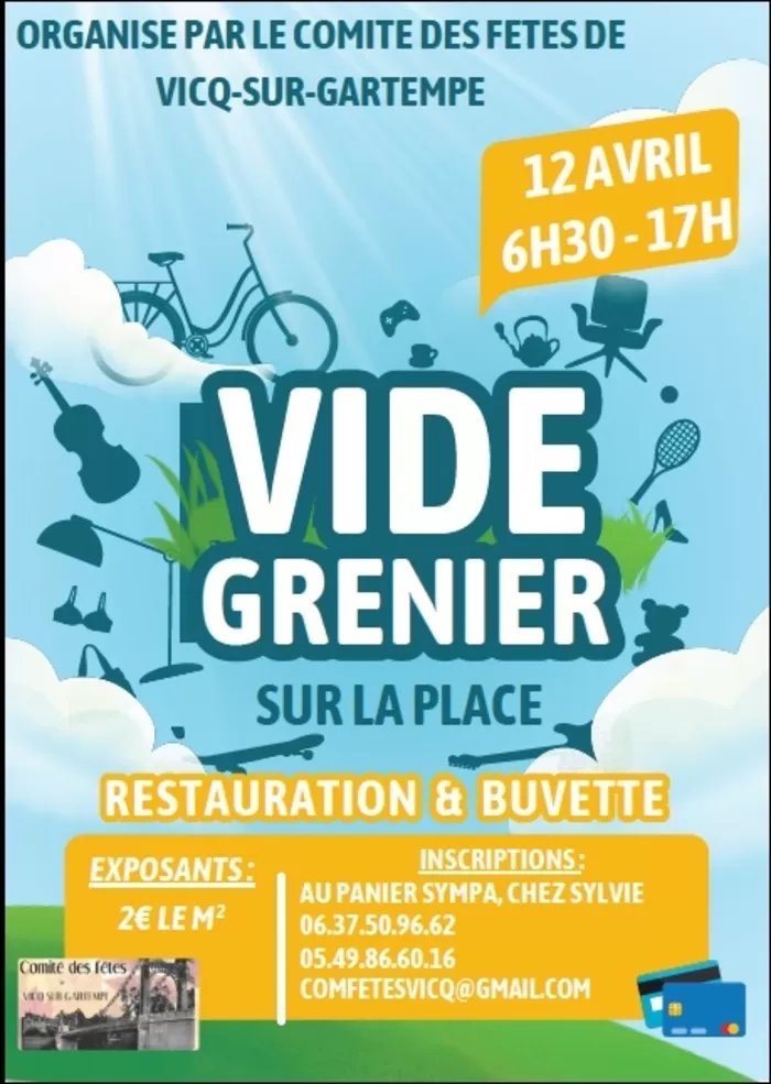 affiche Vide grenier à  Vicq-sur-Gartempe
