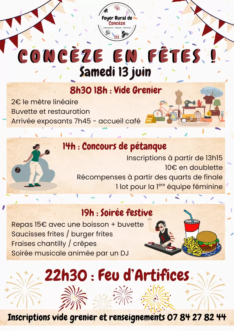 affiche Concèze en fête à  Concèze