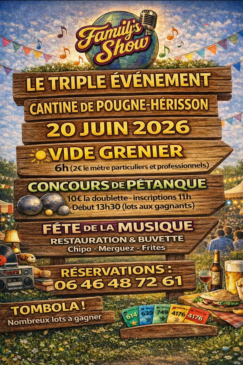 affiche Triple Événement – Family’s Show à  Pougne-Hérisson