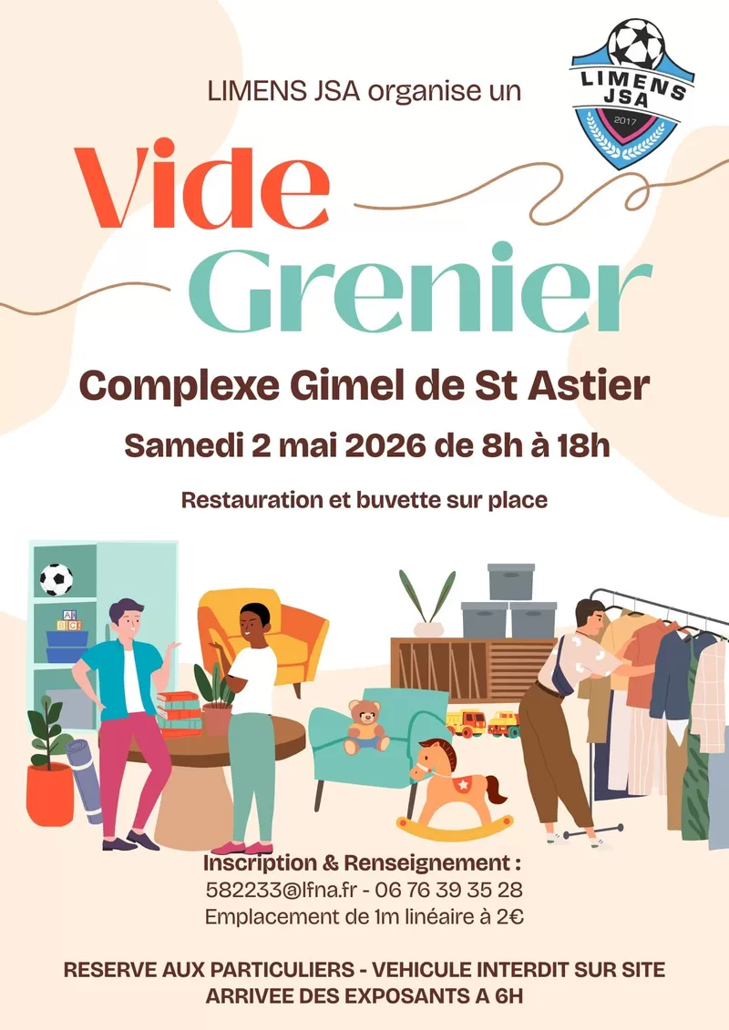 affiche Vide-grenier à  Saint-Astier