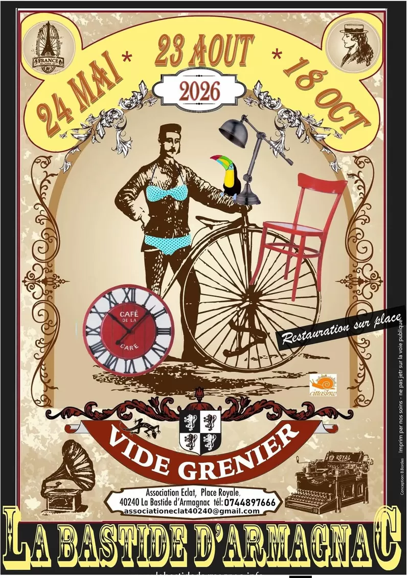 affiche Vide greniers à  Labastide-d'Armagnac