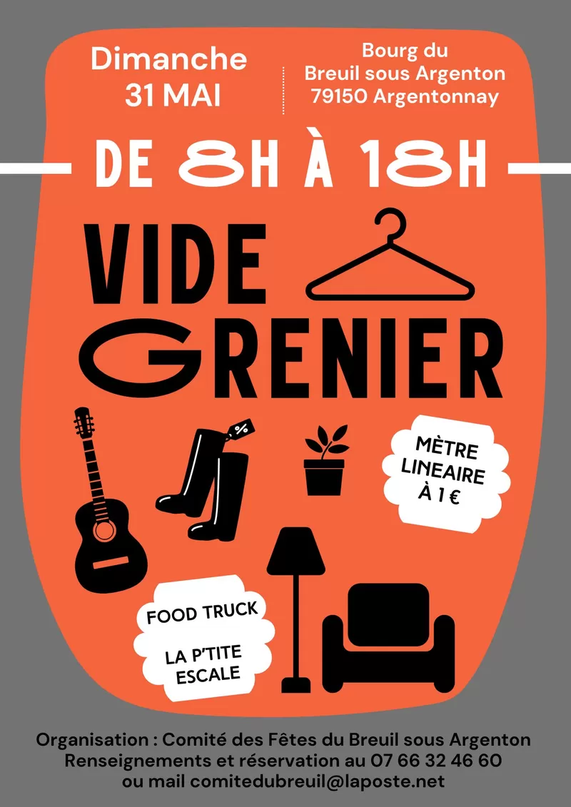 affiche Vide-grenier à  Argenton-les-Vallées
