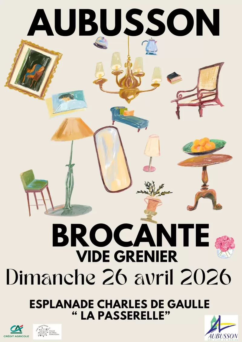 affiche Brocante - Vide-greniers à  Aubusson