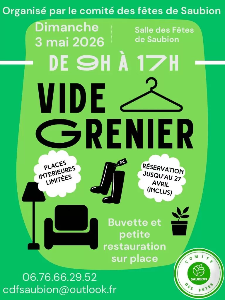 affiche Vide grenier à  Saubion