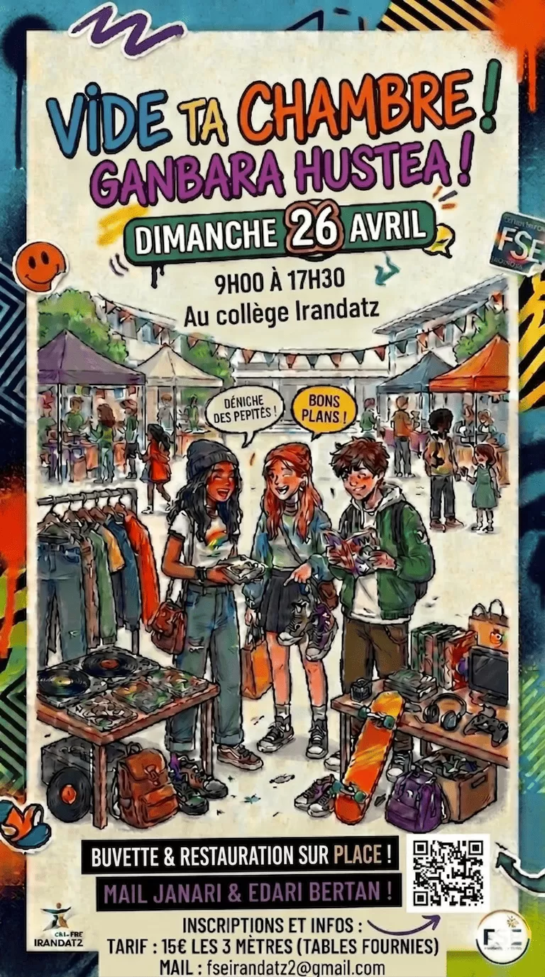 affiche Vide-grenier à  Hendaye