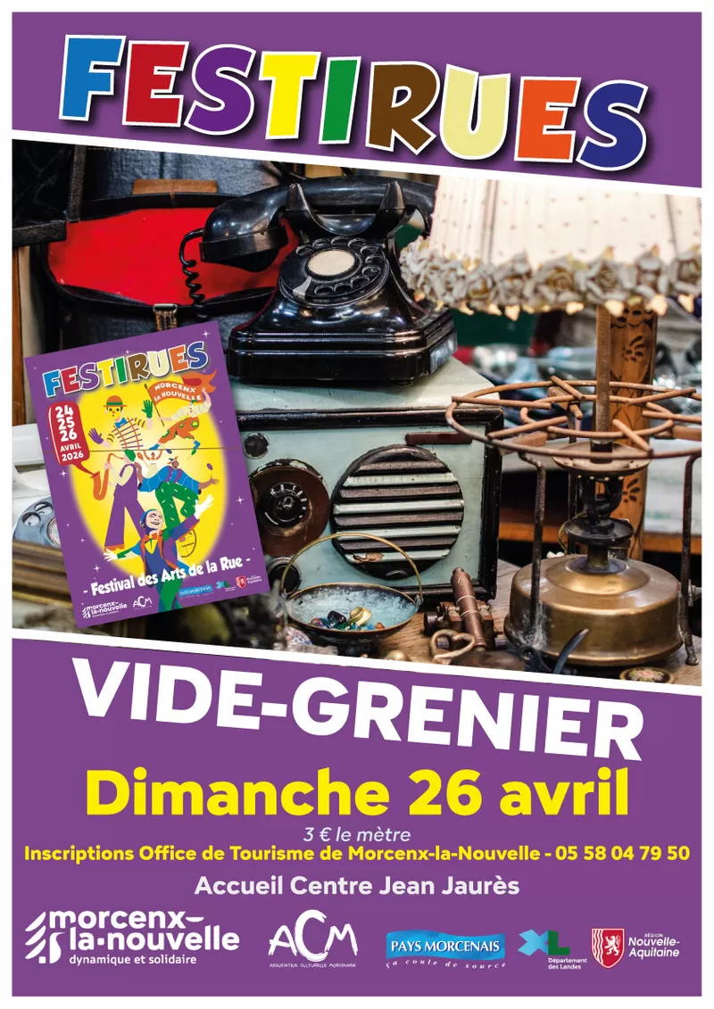 affiche Vide-grenier du Festirues à  Morcenx