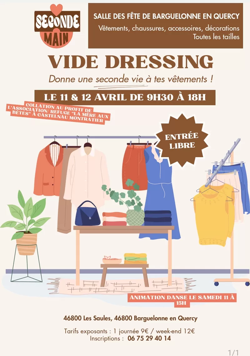 affiche Vide dressing à Barguelonne-en-Quercy à  Saint-Daunès