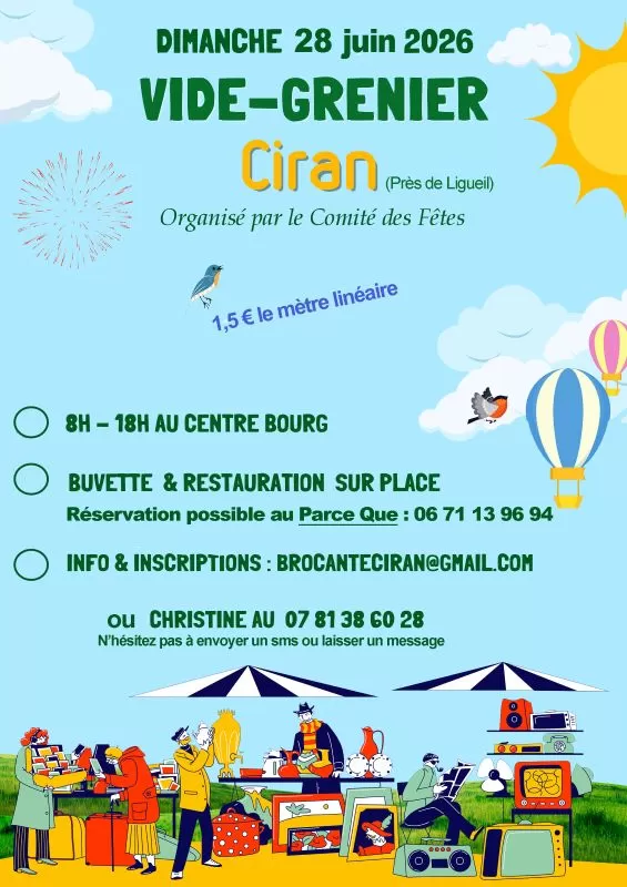 affiche Vide-greniers à  Ciran