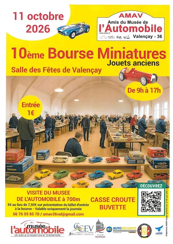 affiche 10ème bourse miniatures et jouets anciens à  Valençay