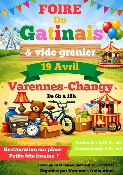 affiche Foire du Gâtinais et vide-greniers à  Varennes-Changy