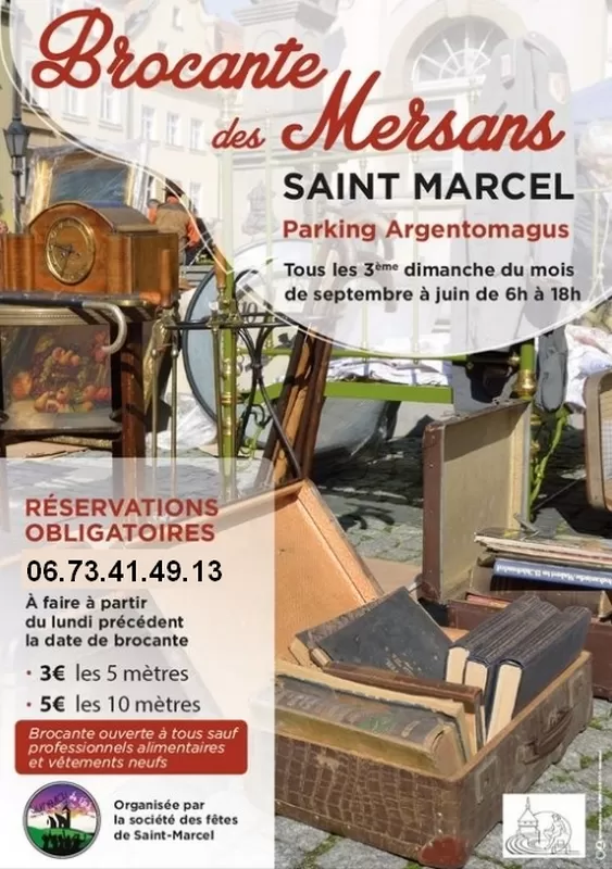 affiche Brocante des Mersans à  Saint-Marcel
