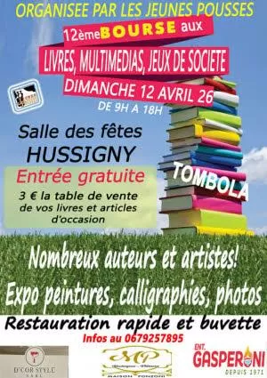 affiche Bourse aux livres, multimédias et jeux de société à  Hussigny-Godbrange