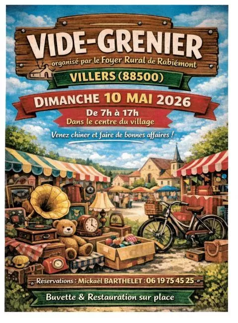 affiche Vide grenier à  Villers