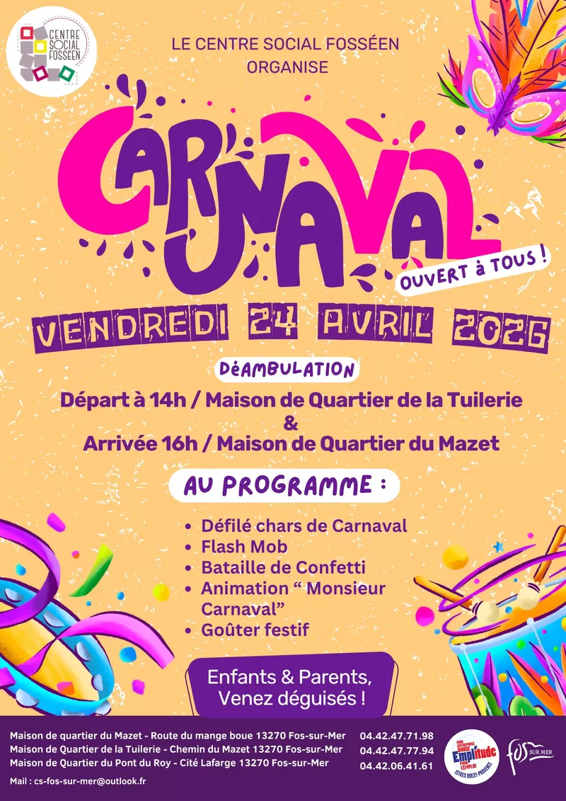 affiche Carnaval de Fos à  Fos-sur-Mer