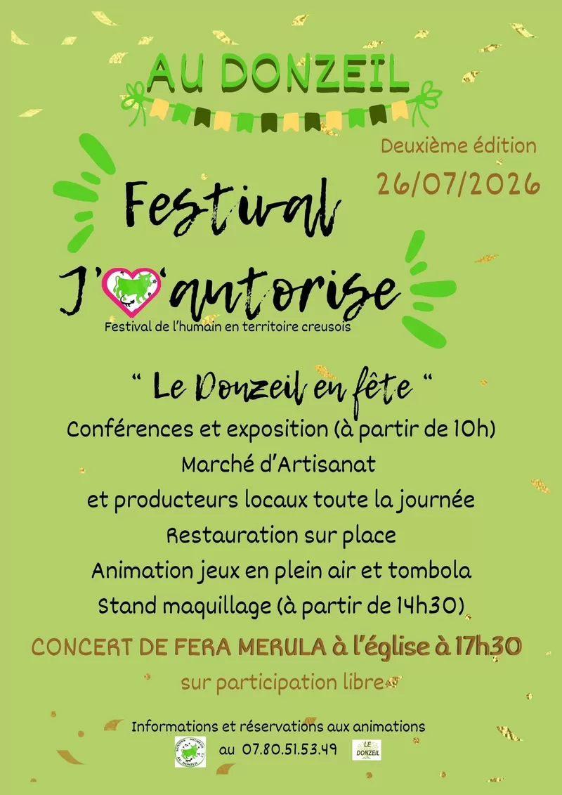 affiche Festival J'M'autorise à Le Donzeil