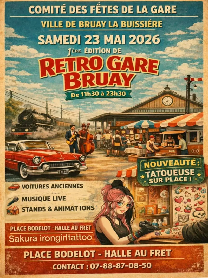 affiche Retro Gare Bruay à  Bruay-la-Buissière