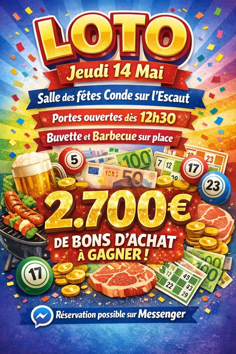 affiche LOTO à Condé-sur-l'Escaut