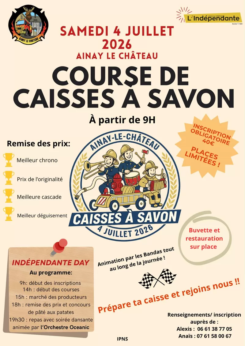 affiche Course de Caisses à Savon à  Ainay-le-Château
