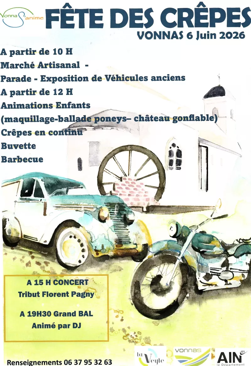affiche Fête des Crêpes à Vonnas