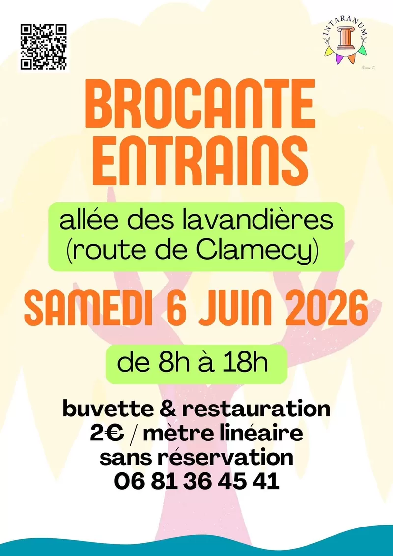 affiche Brocante à Entrains-sur-Nohain