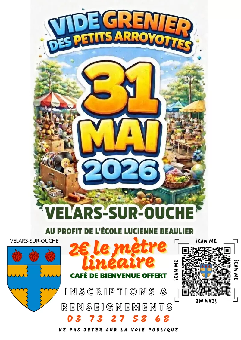 affiche Le vide grenier des petits Arroyottes à  Velars-sur-Ouche