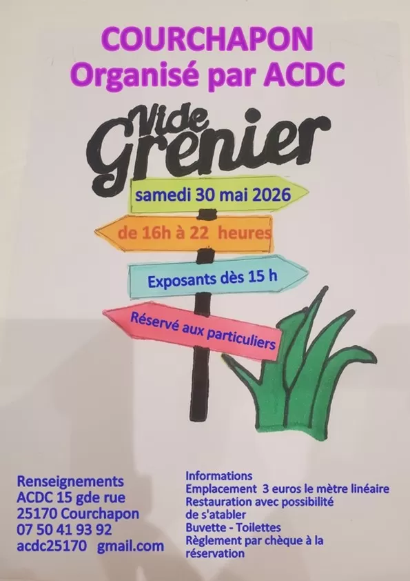 affiche Vide grenier à Courchapon