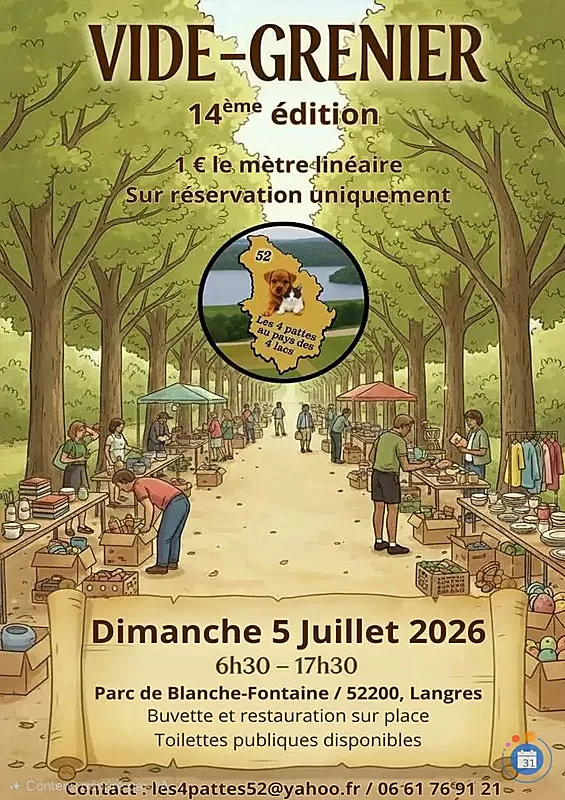 affiche Vide grenier de Langres à Langres