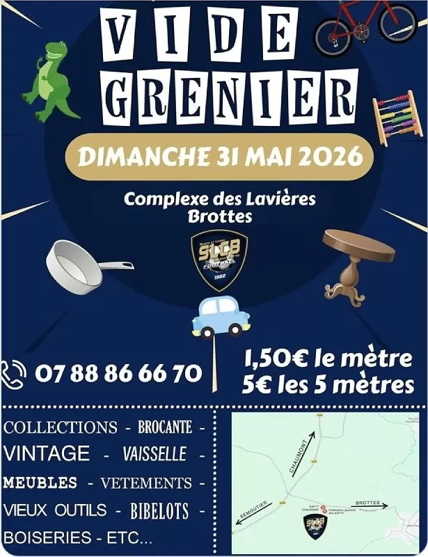 affiche Vide grenier de Brottes à Chaumont