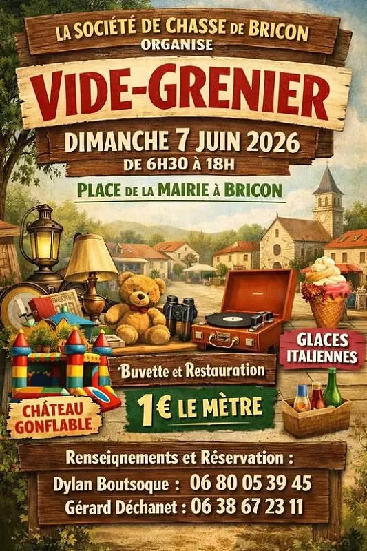 affiche Vide-grenier de Bricon à Bricon