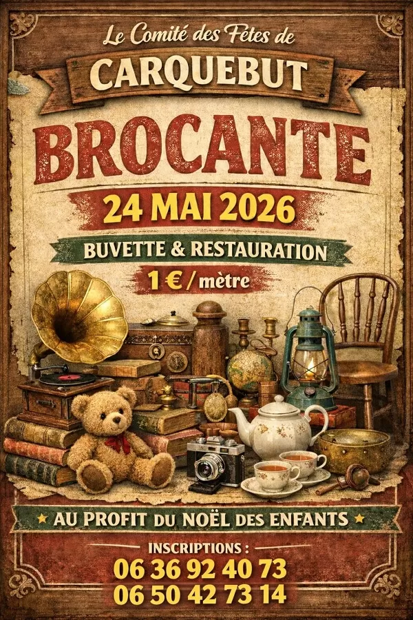 affiche Brocante à Sainte-Mère-Église