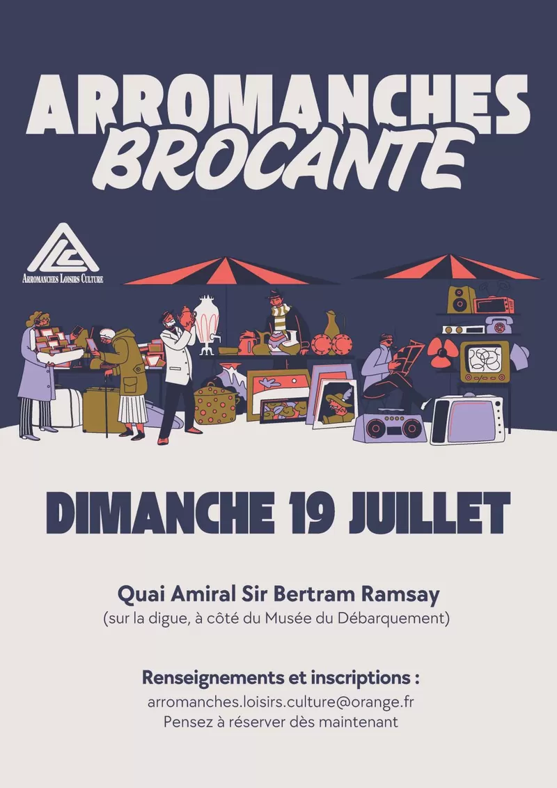 affiche Brocante annuelle/Vide-Greniers à Arromanches-les-Bains