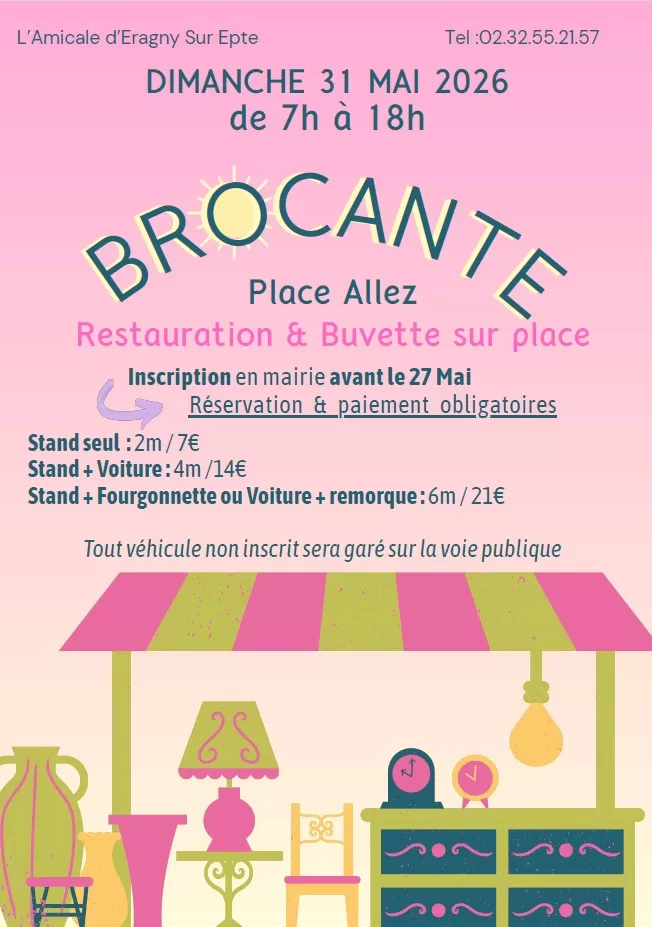 affiche Brocante de Printemps à Éragny-sur-Epte