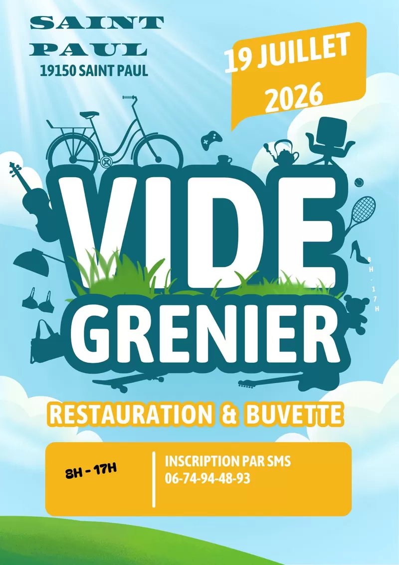 affiche Vide grenier à  Saint-Paul