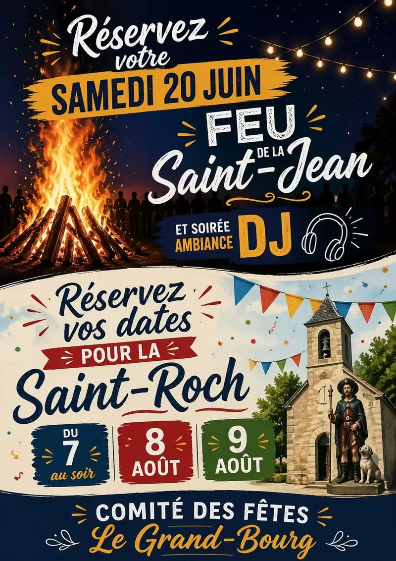 affiche Fête de la Saint Roch à Le Grand-Bourg