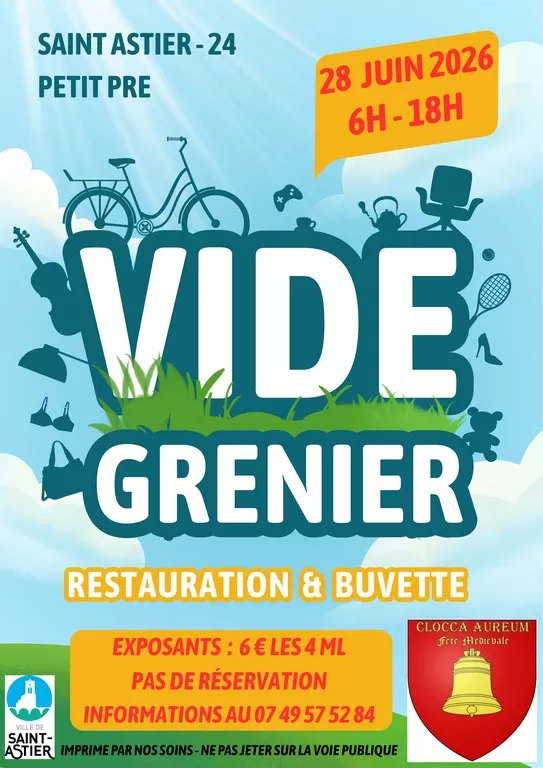 affiche Vide-grenier à Saint-Astier